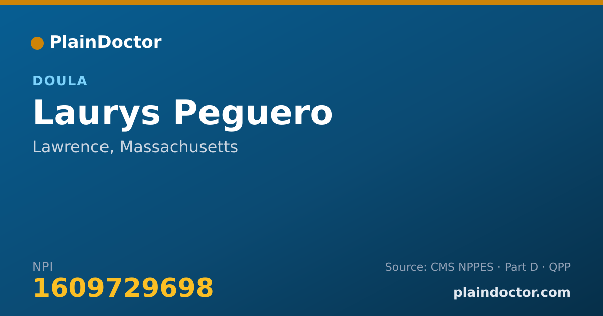 Shareable card for Laurys Peguero - Doula, Lawrence, MA