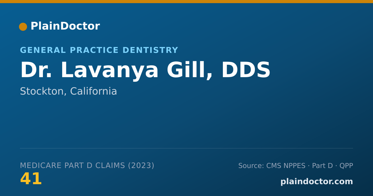 Shareable card for Lavanya Gill, DDS - General Practice Dentistry, Stockton, CA