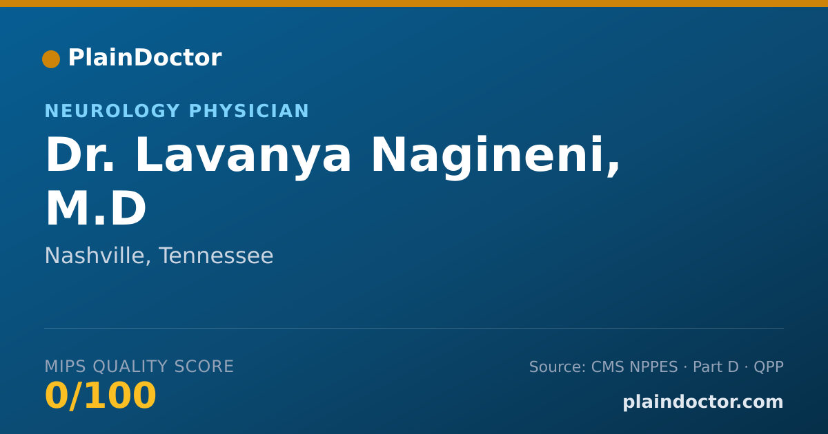 Shareable card for Lavanya Nagineni, M.D - Neurology Physician, Nashville, TN