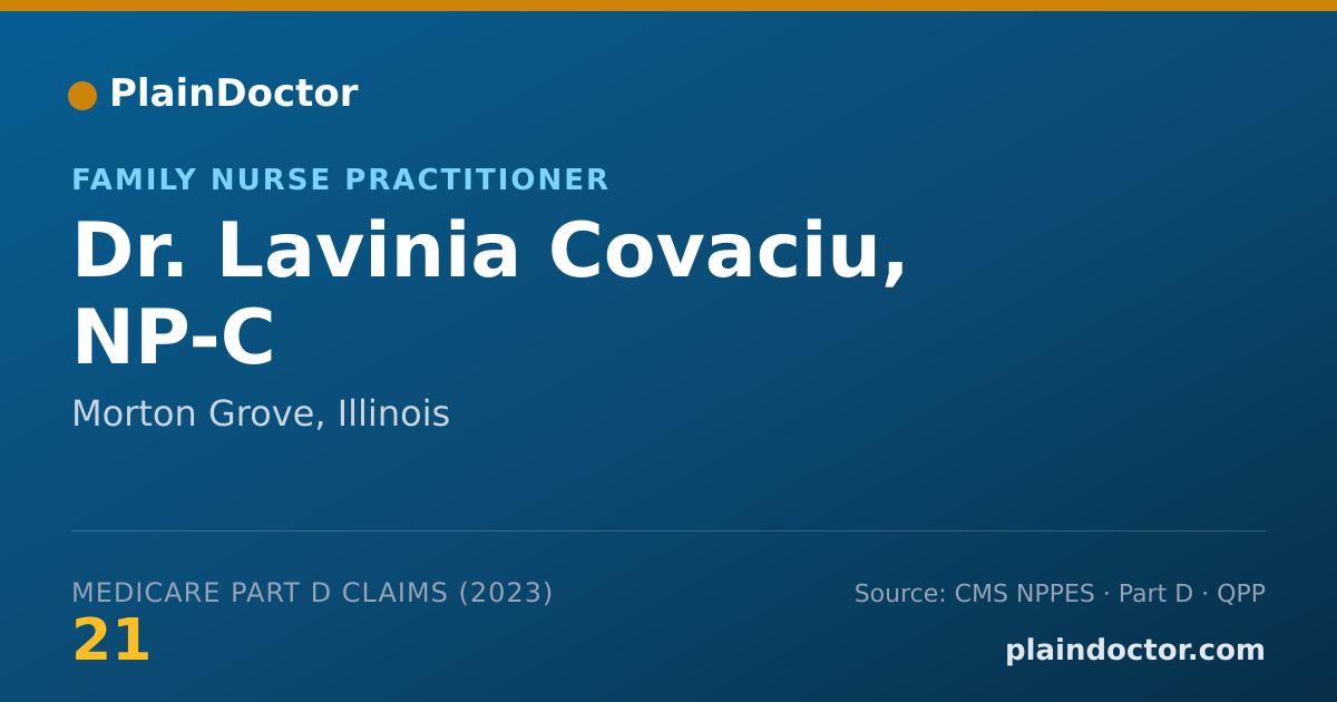 Shareable card for Lavinia Covaciu, NP-C - Family Nurse Practitioner, Morton Grove, IL