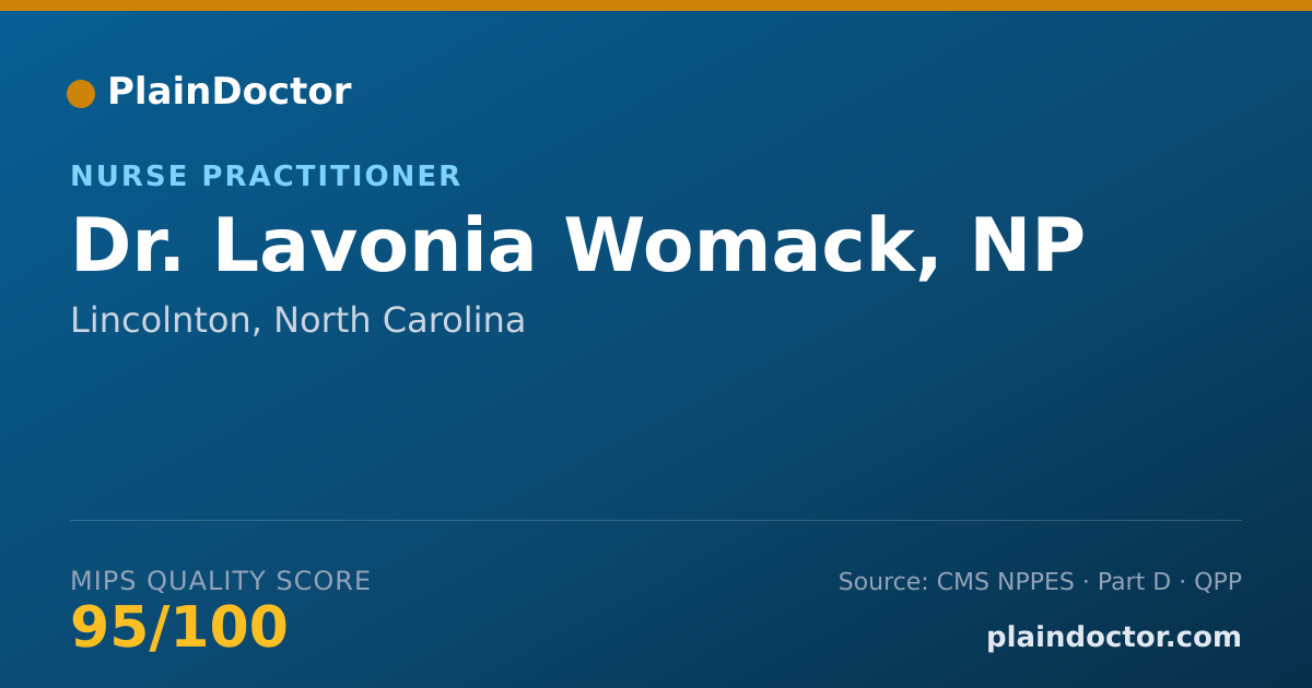 Shareable card for Lavonia Womack, NP - Nurse Practitioner, Lincolnton, NC