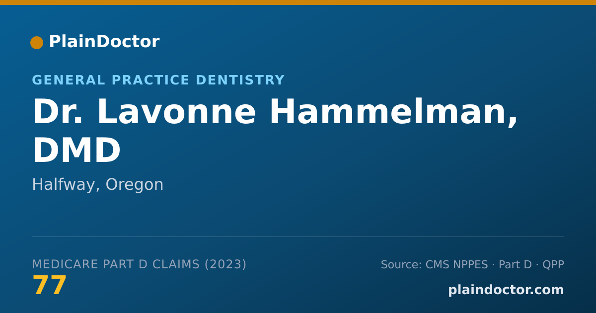 Shareable card for Lavonne Hammelman, DMD - General Practice Dentistry, Halfway, OR