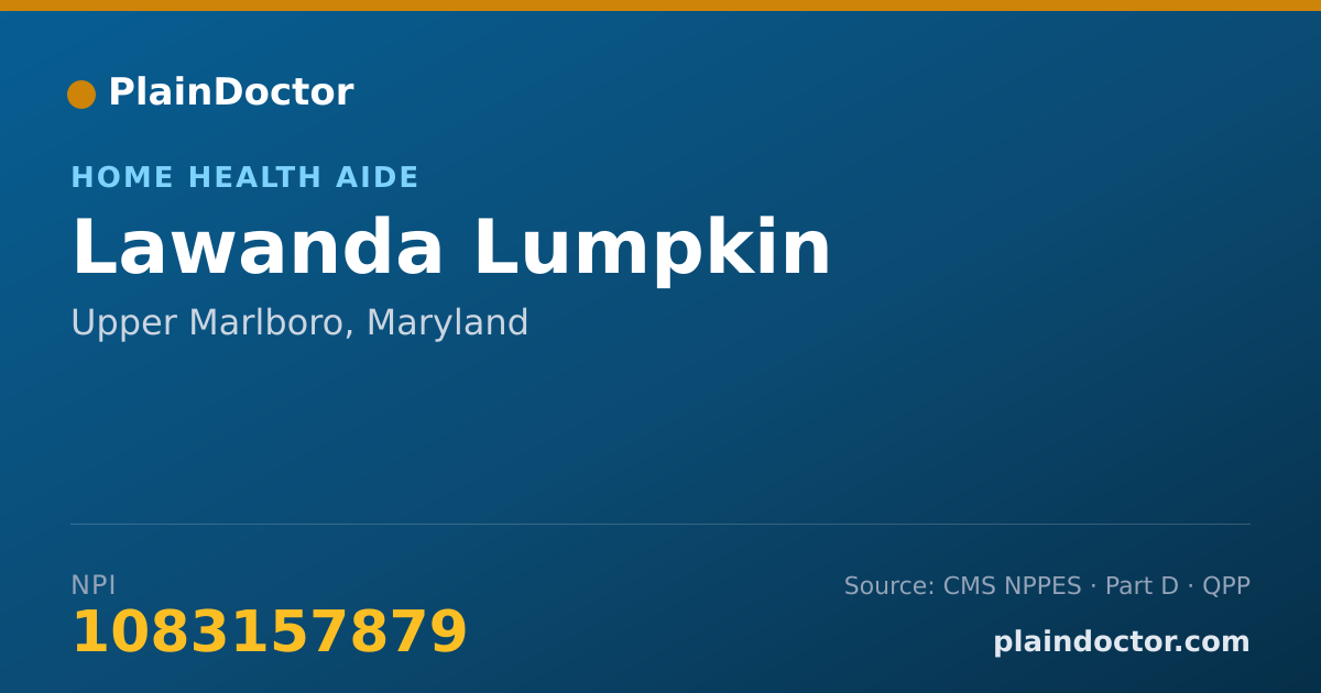 Shareable card for Lawanda Lumpkin - Home Health Aide, Upper Marlboro, MD