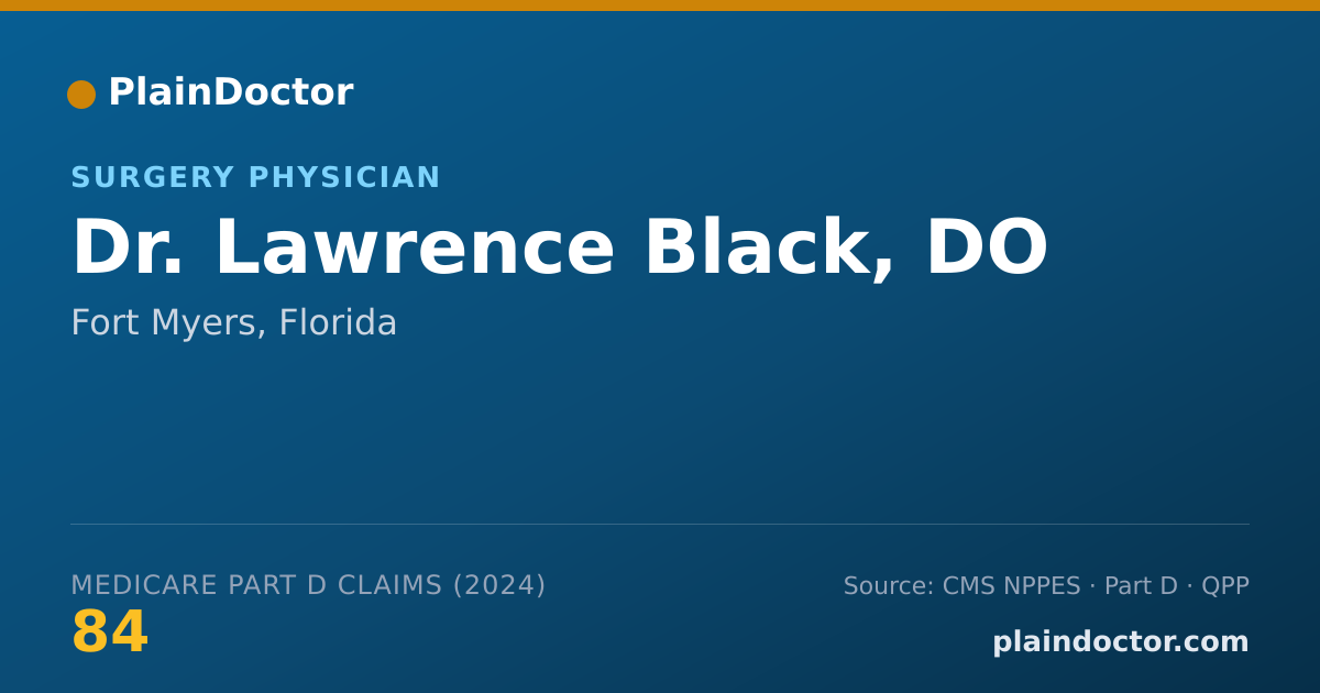 Shareable card for Lawrence Black, DO - Surgery Physician, Fort Myers, FL