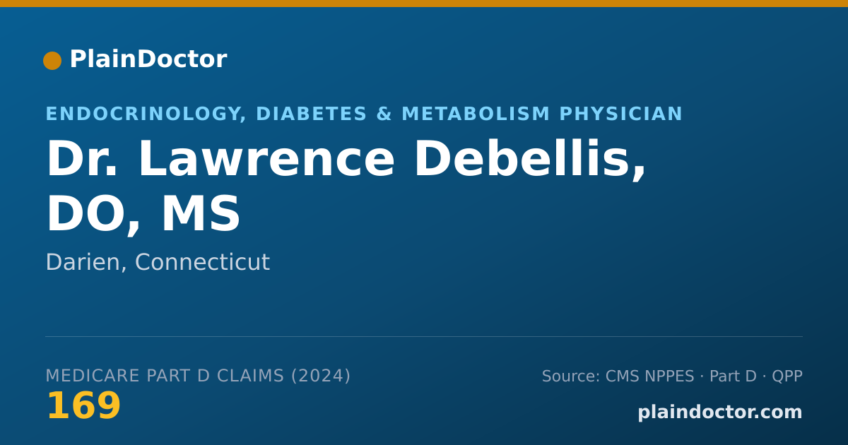 Shareable card for Lawrence Debellis, DO, MS - Obesity Medicine (Internal Medicine) Physician, Darien, CT