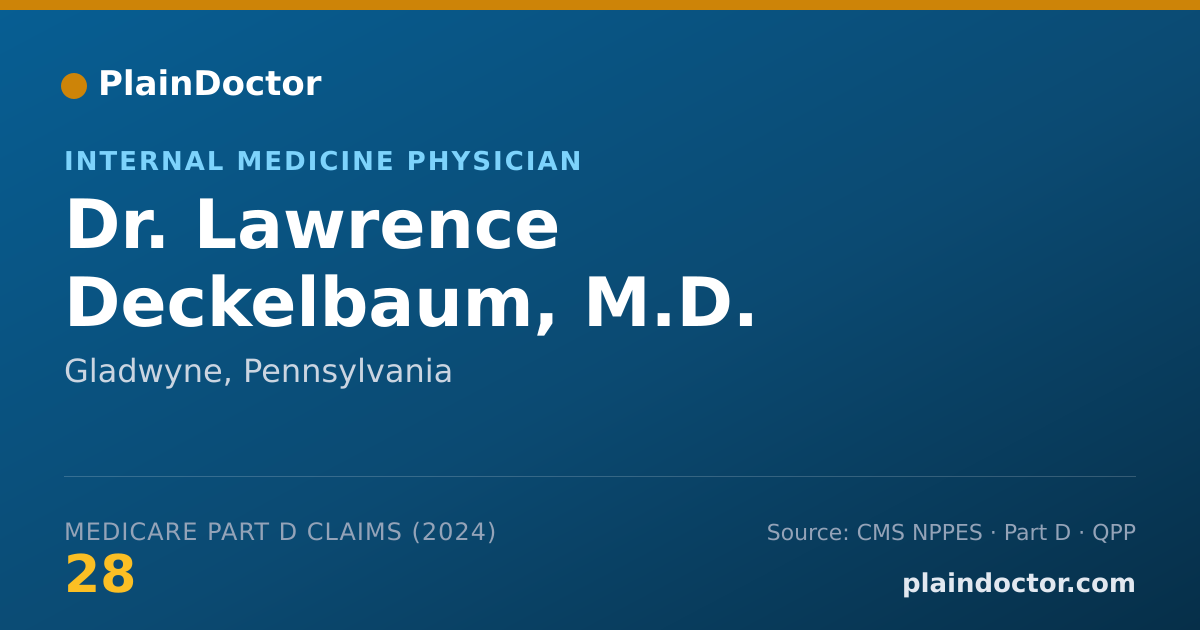 Shareable card for Lawrence Deckelbaum, M.D. - Internal Medicine Physician, Gladwyne, PA