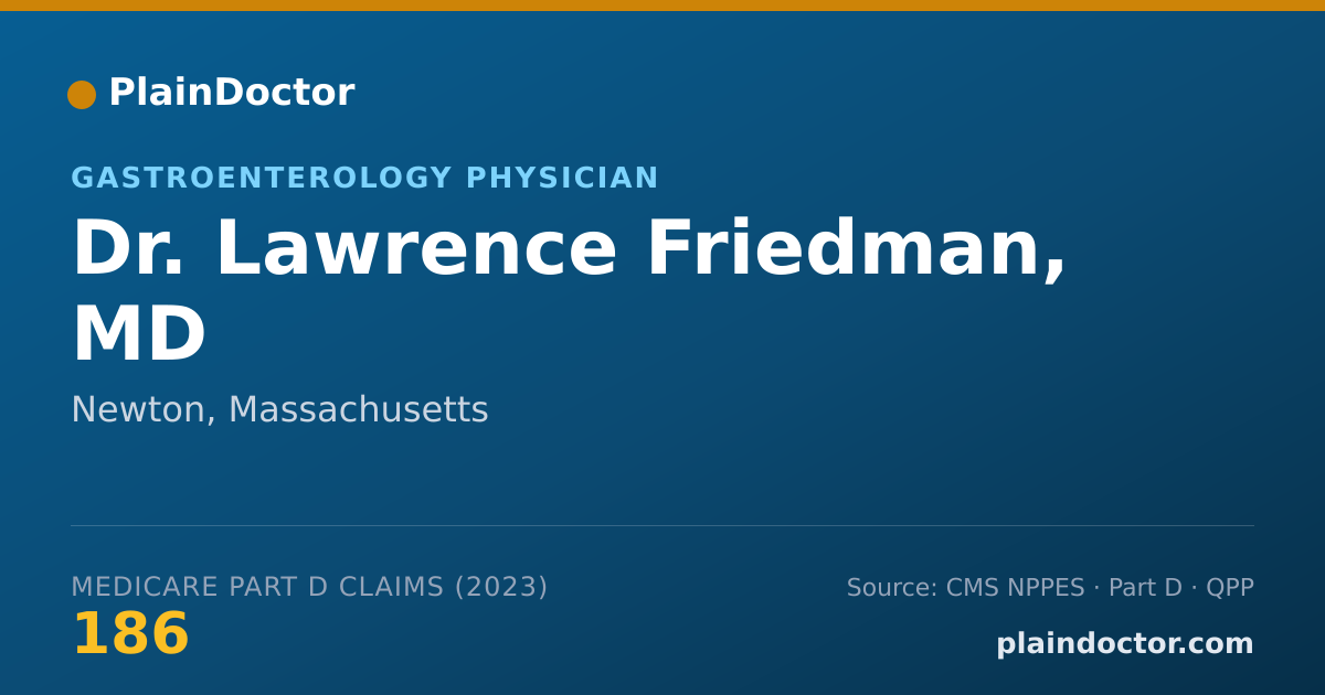 Shareable card for Lawrence Friedman, MD - Gastroenterology Physician, Newton, MA