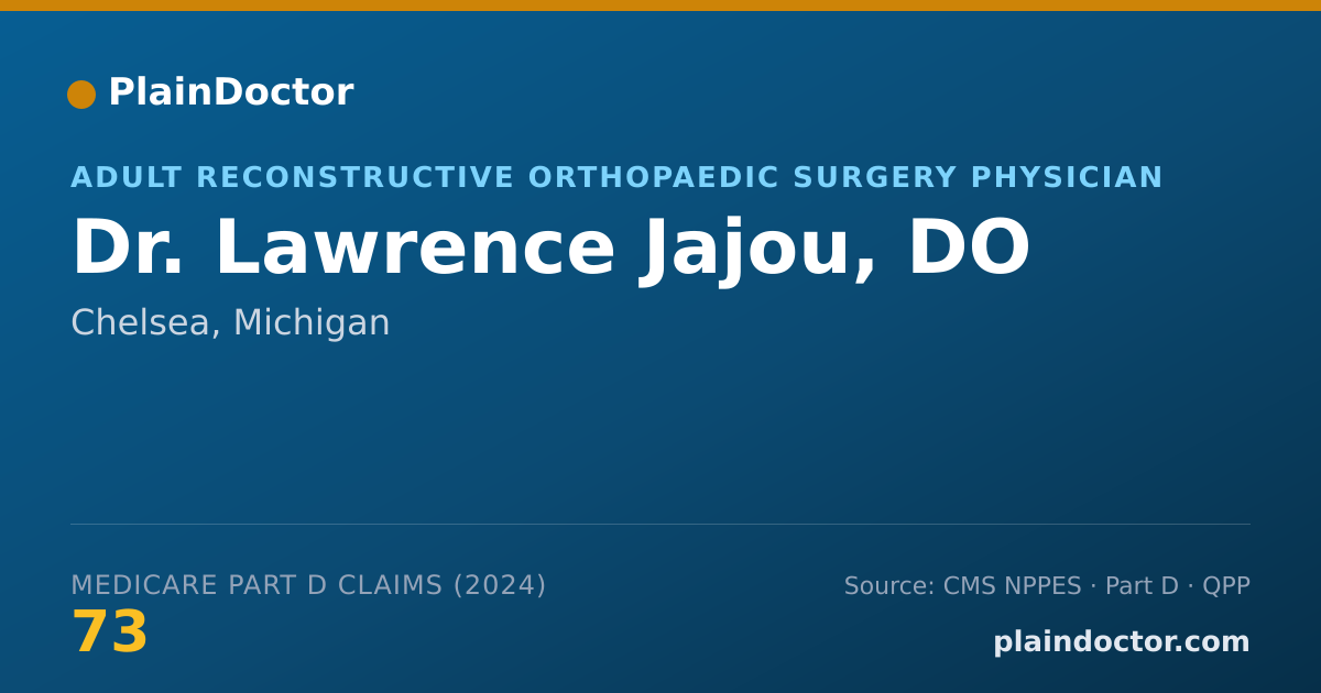 Shareable card for Lawrence Jajou, DO - Orthopaedic Surgery Physician, Chelsea, MI