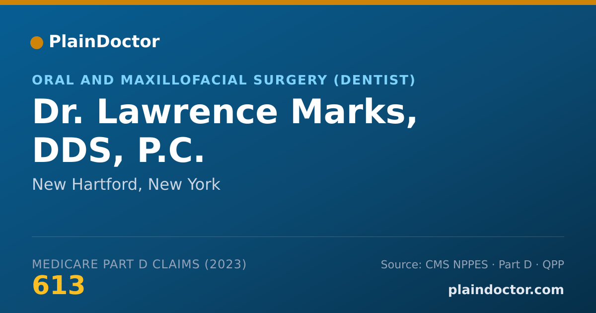 Shareable card for Lawrence Marks, DDS, P.C. - Oral and Maxillofacial Surgery (Dentist), New Hartford, NY