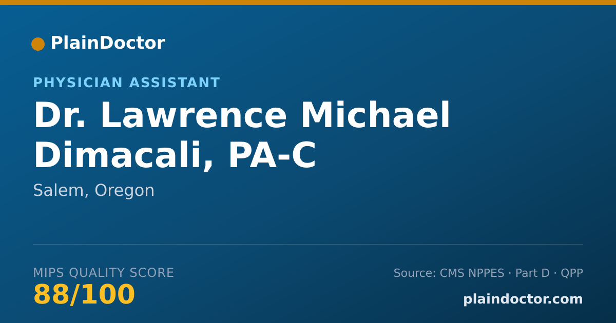 Shareable card for Lawrence Michael Dimacali, PA-C - Physician Assistant, Salem, OR