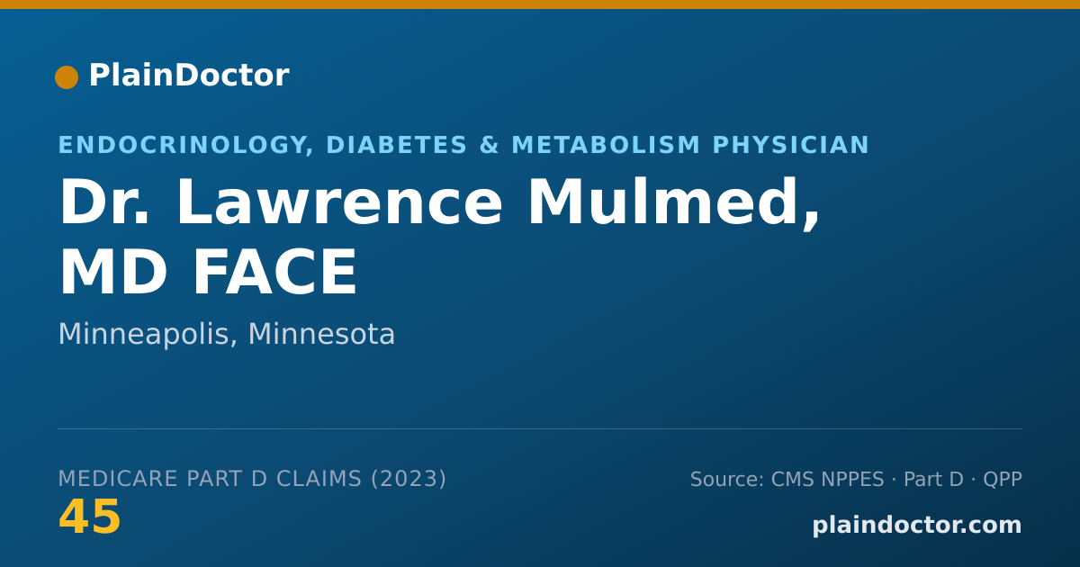 Shareable card for Lawrence Mulmed, MD FACE - Endocrinology, Diabetes & Metabolism Physician, Minneapolis, MN