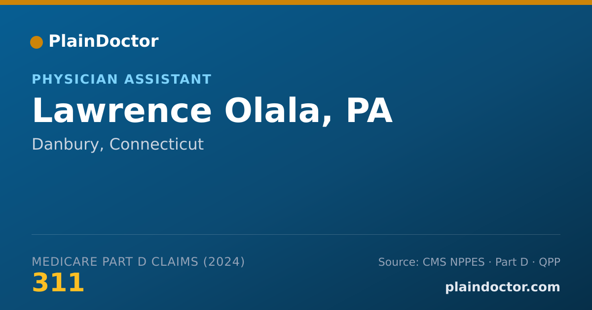 Shareable card for Lawrence Olala, PA - Physician Assistant, Danbury, CT