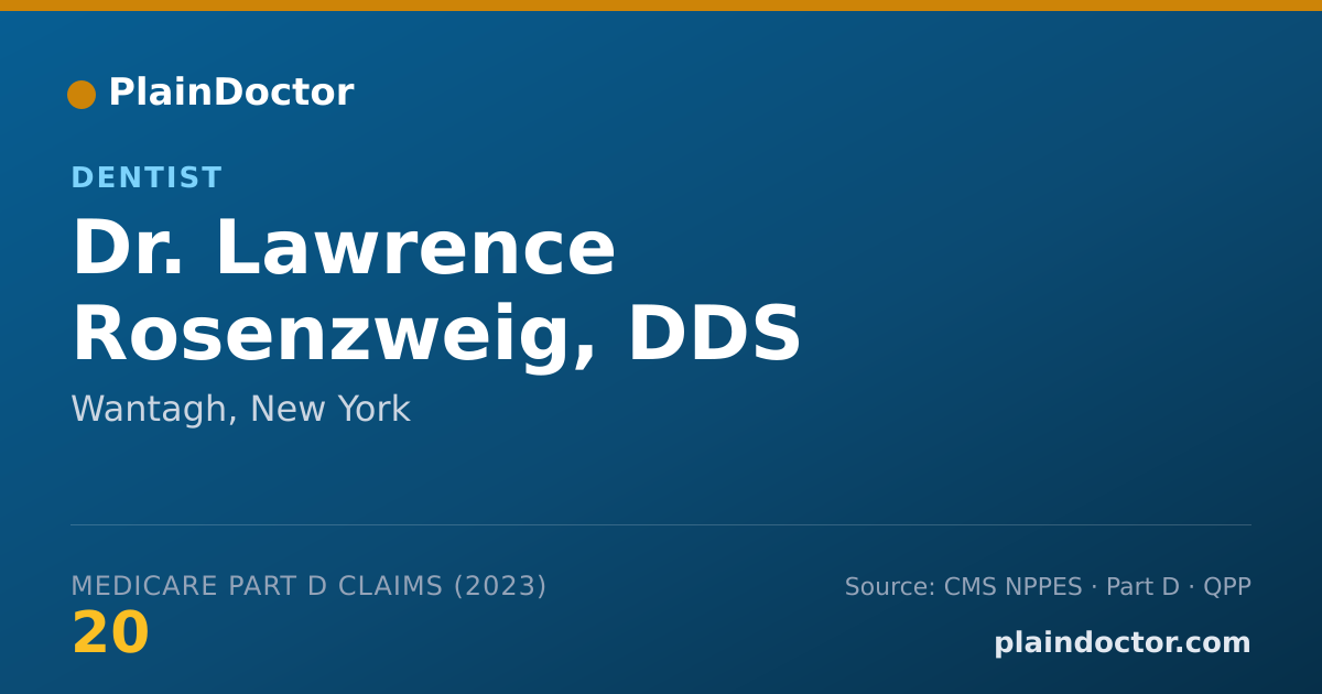 Shareable card for Lawrence Rosenzweig, DDS - Dentist, Wantagh, NY