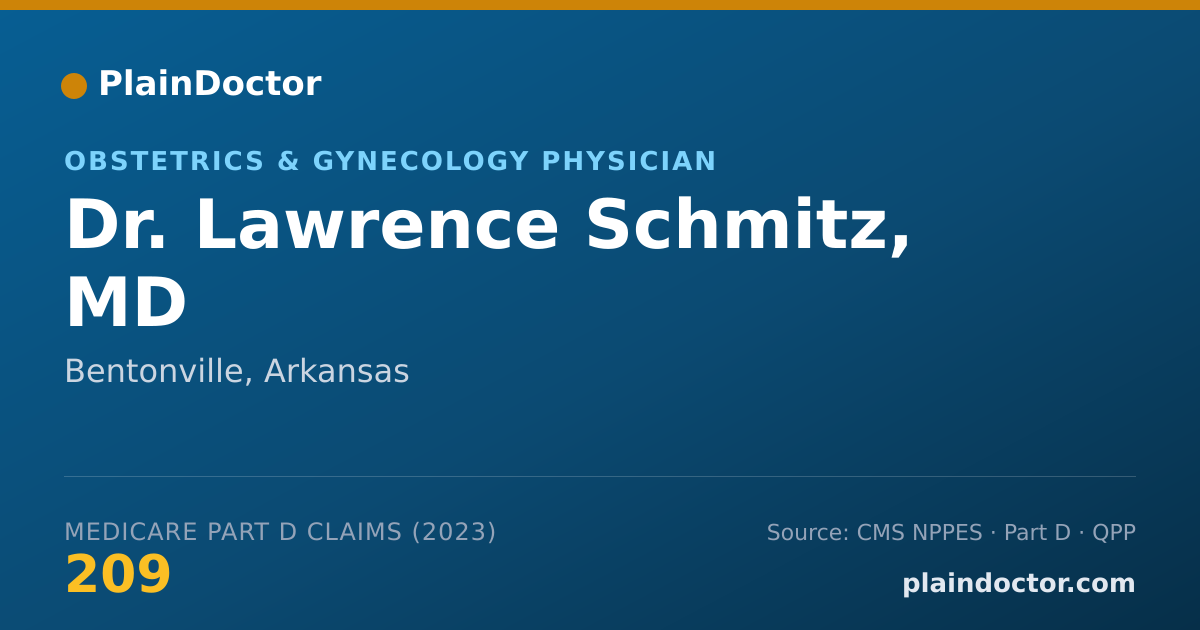 Shareable card for Lawrence Schmitz, MD - Obstetrics & Gynecology Physician, Bentonville, AR