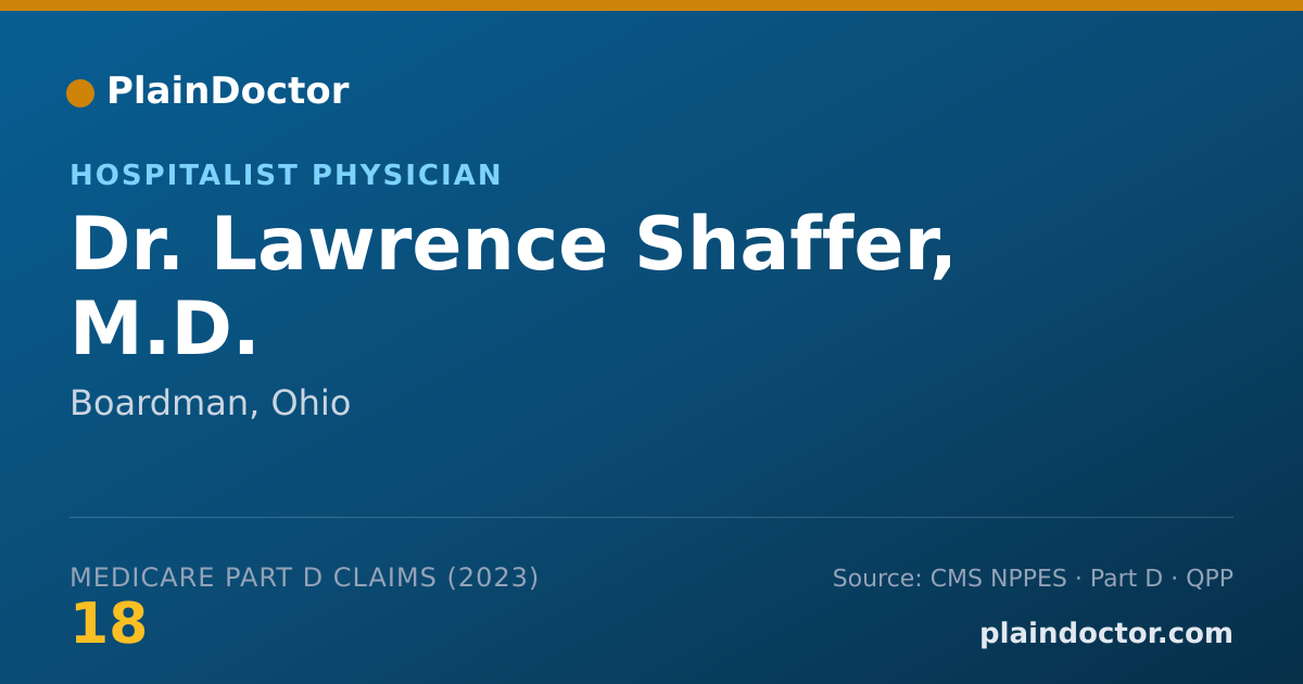 Shareable card for Lawrence Shaffer, M.D. - Hospitalist Physician, Boardman, OH