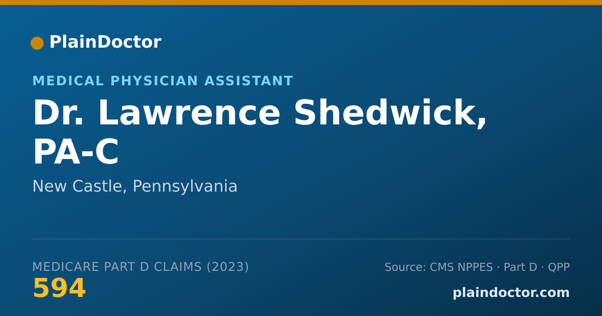 Shareable card for Lawrence Shedwick, PA-C - Medical Physician Assistant, New Castle, PA