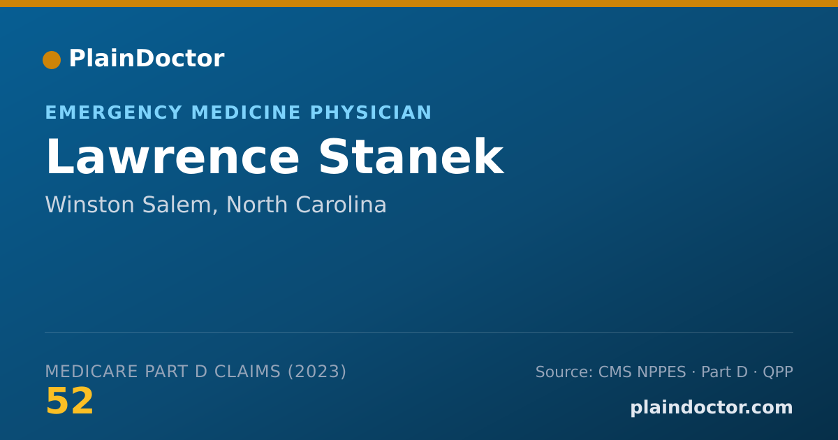 Shareable card for Lawrence Stanek - Emergency Medicine Physician, Winston Salem, NC
