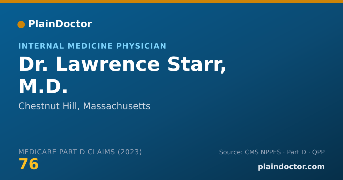 Shareable card for Lawrence Starr, M.D. - Internal Medicine Physician, Chestnut Hill, MA