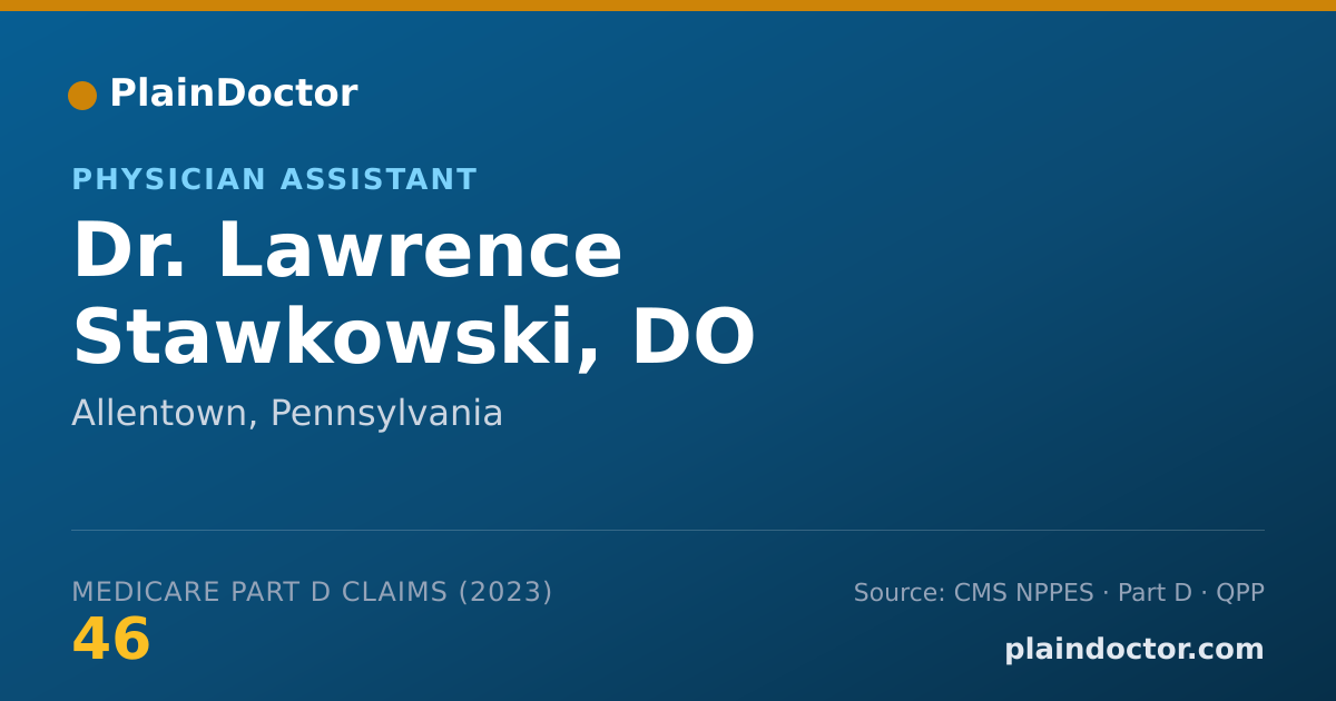 Shareable card for Lawrence Stawkowski, DO - Physician Assistant, Allentown, PA