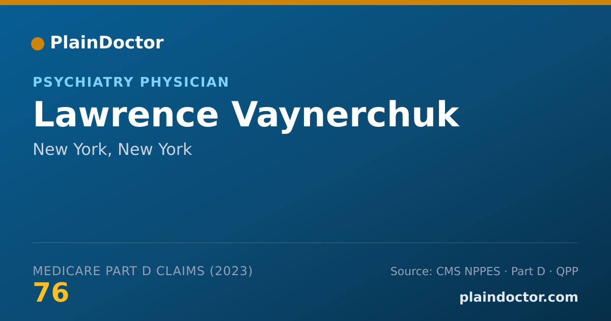 Shareable card for Lawrence Vaynerchuk - Psychiatry Physician, New York, NY