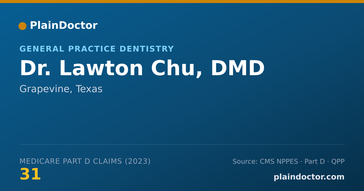 Shareable card for Lawton Chu, DMD - General Practice Dentistry, Grapevine, TX