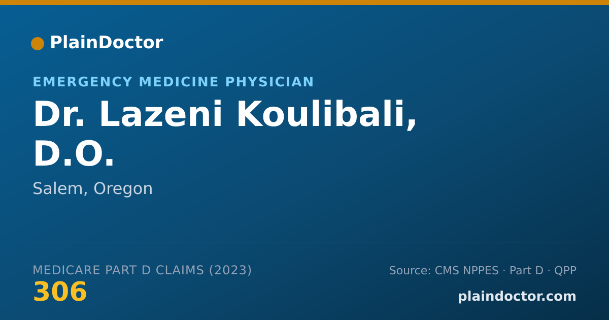 Shareable card for Lazeni Koulibali, D.O. - Emergency Medicine Physician, Salem, OR
