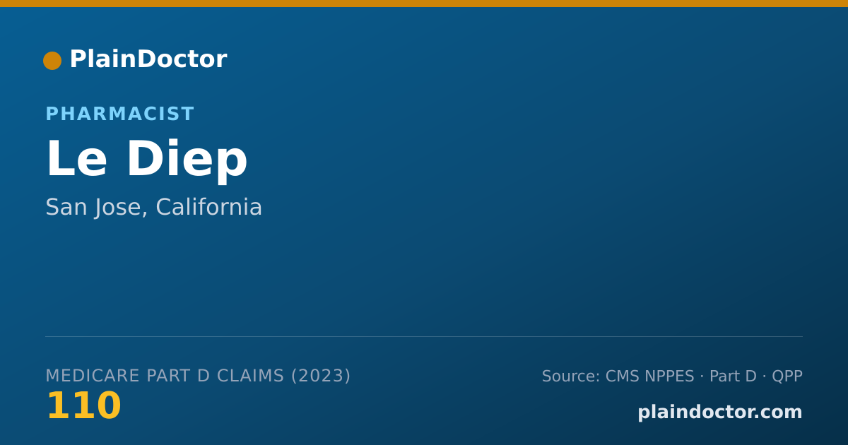 Shareable card for Le Diep - Pharmacist, San Jose, CA
