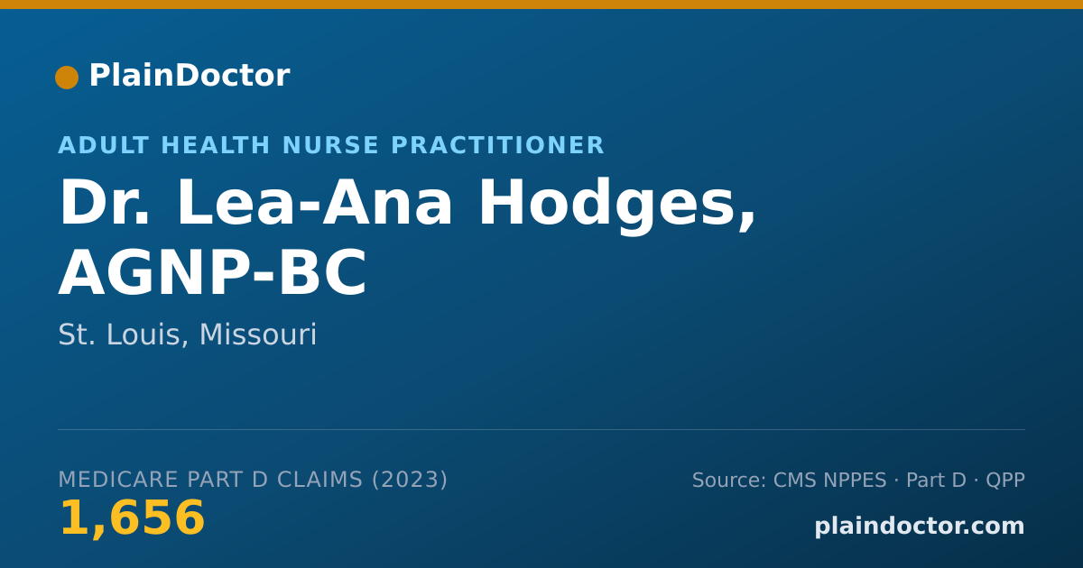 Shareable card for Lea-Ana Hodges, AGNP-BC - Adult Health Nurse Practitioner, St. Louis, MO