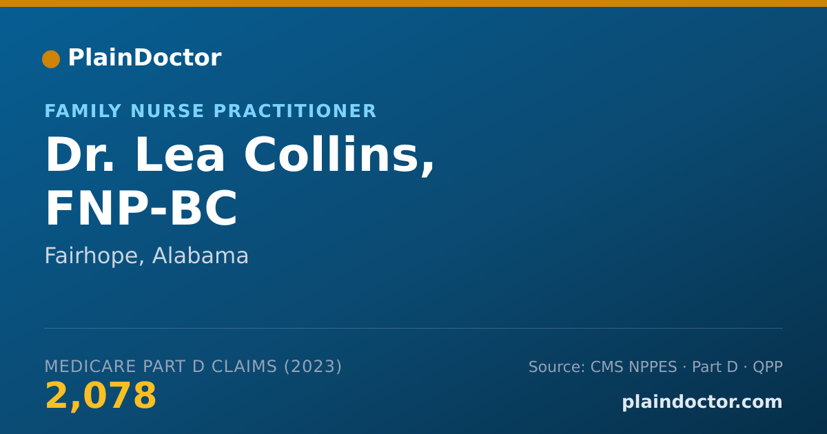 Shareable card for Lea Collins, FNP-BC - Family Nurse Practitioner, Fairhope, AL