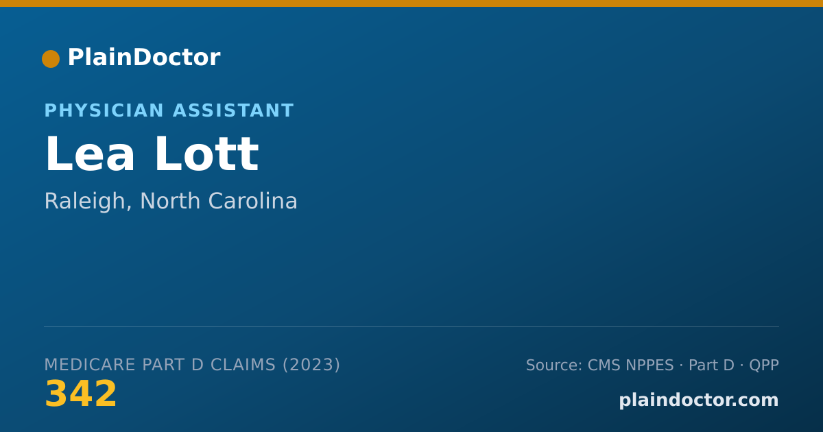Shareable card for Lea Lott - Physician Assistant, Raleigh, NC