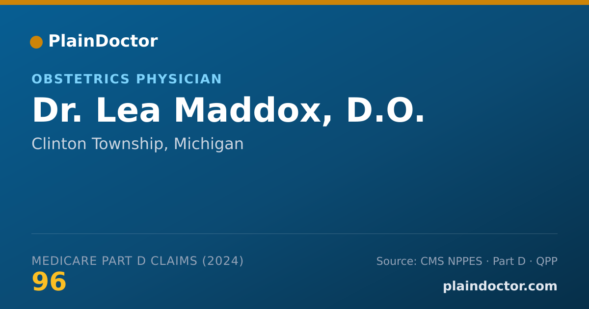 Shareable card for Lea Maddox, D.O. - Student in an Organized Health Care Education/Training Program, Clinton Township, MI