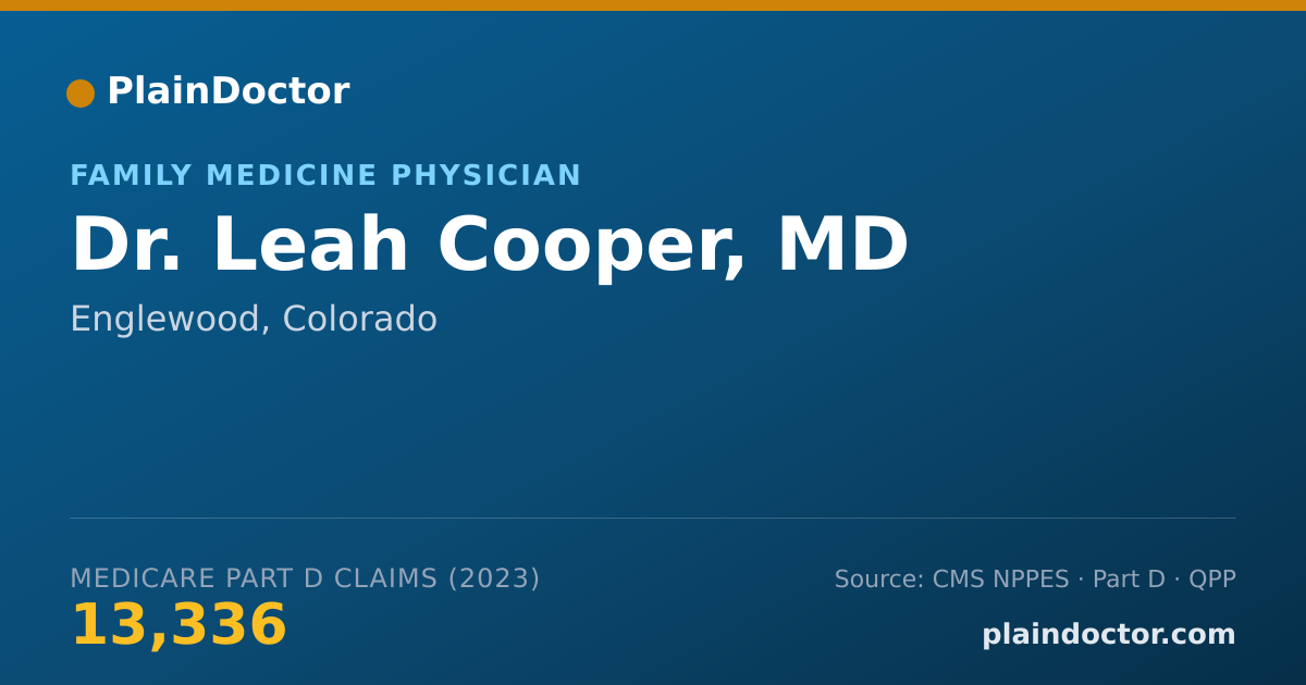 Shareable card for Leah Cooper, MD - Family Medicine Physician, Englewood, CO