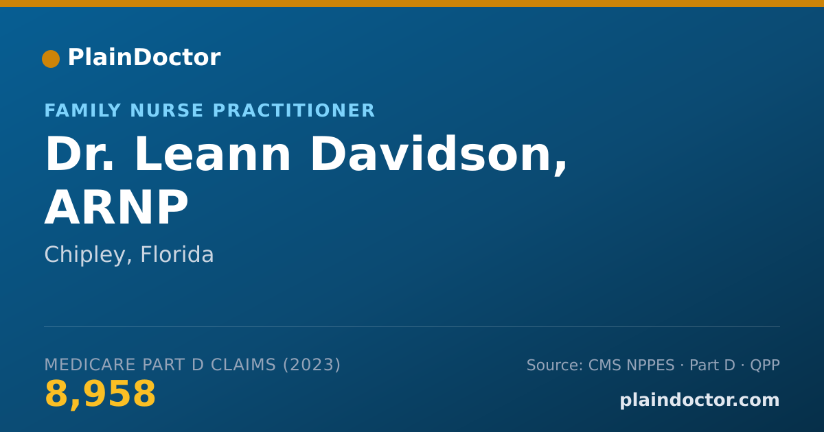 Shareable card for Leann Davidson, ARNP - Family Nurse Practitioner, Chipley, FL
