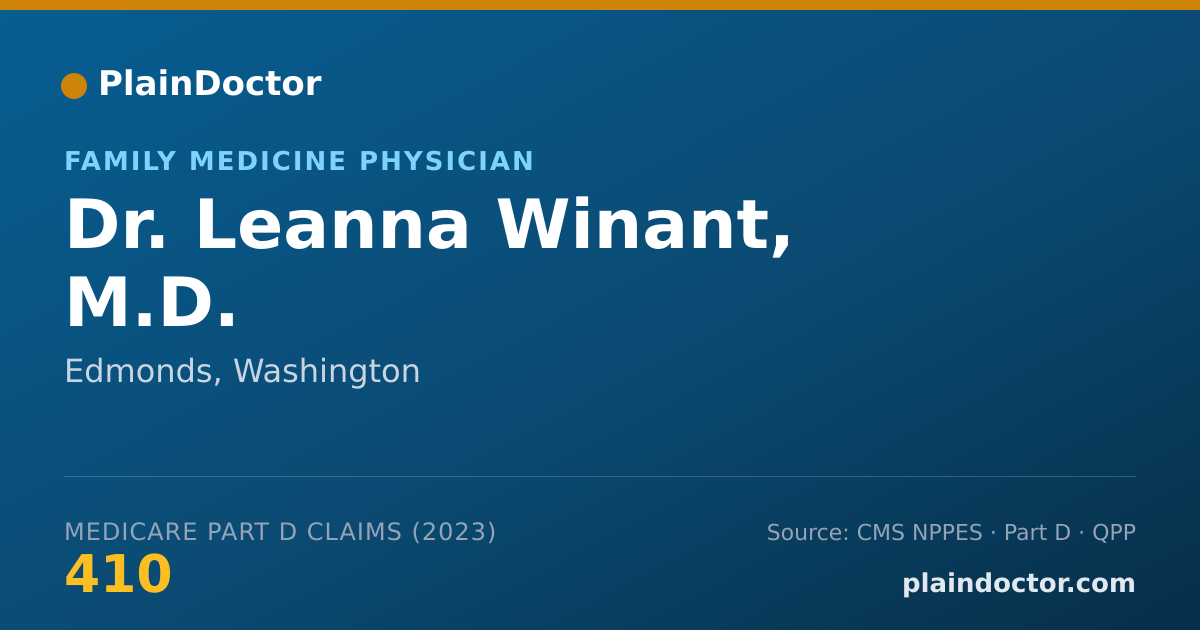 Shareable card for Leanna Winant, M.D. - Family Medicine Physician, Edmonds, WA