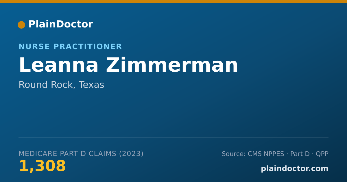 Shareable card for Leanna Zimmerman - Nurse Practitioner, Round Rock, TX