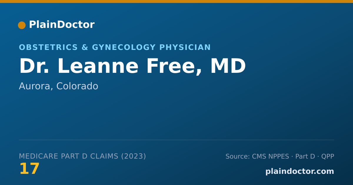 Shareable card for Leanne Free, MD - Obstetrics & Gynecology Physician, Aurora, CO