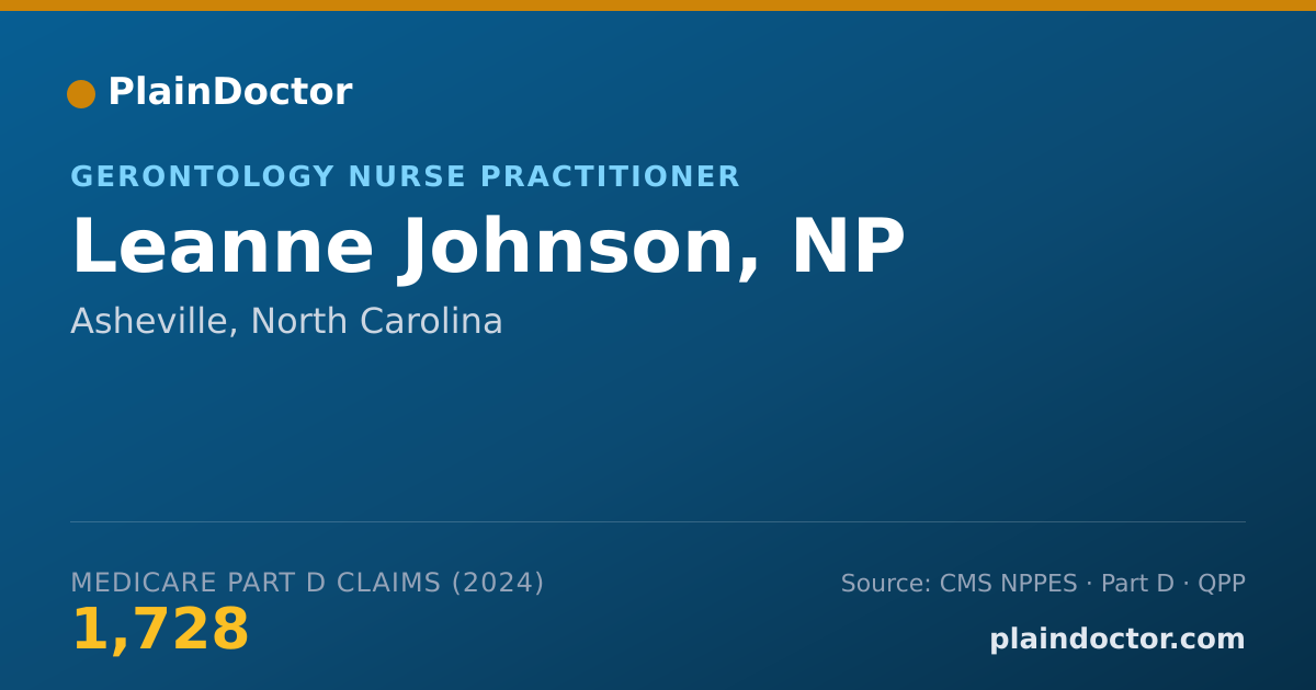 Shareable card for Leanne Johnson, NP - Nurse Practitioner, Asheville, NC