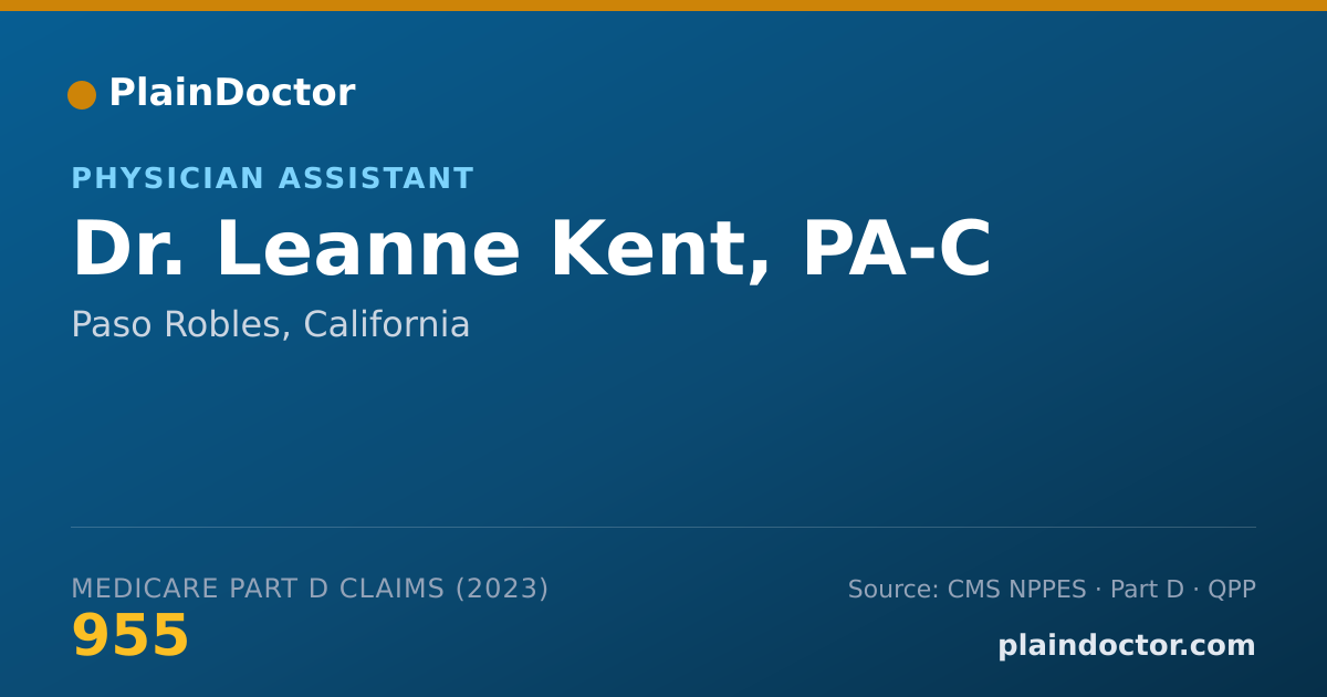 Shareable card for Leanne Kent, PA-C - Physician Assistant, Paso Robles, CA