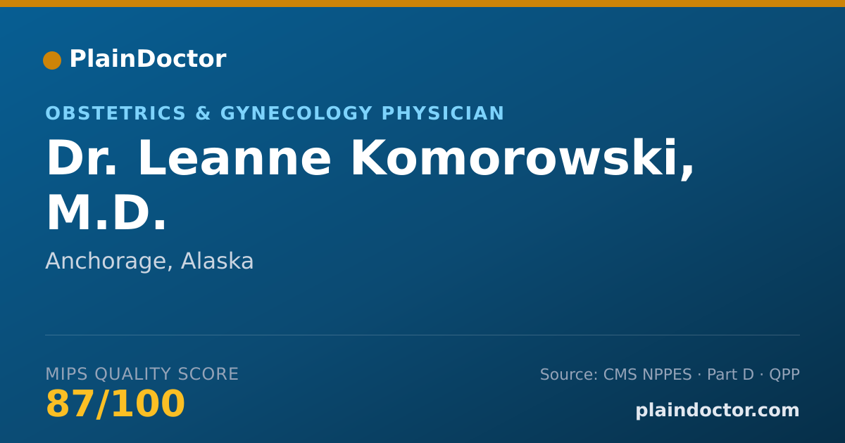 Shareable card for Leanne Komorowski, M.D. - Obstetrics & Gynecology Physician, Anchorage, AK
