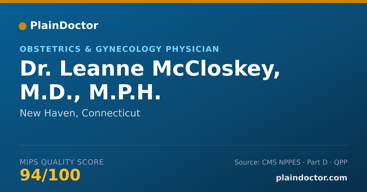 Shareable card for Leanne McCloskey, M.D., M.P.H. - Obstetrics & Gynecology Physician, New Haven, CT