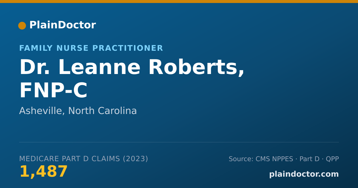 Shareable card for Leanne Roberts, FNP-C - Family Nurse Practitioner, Asheville, NC