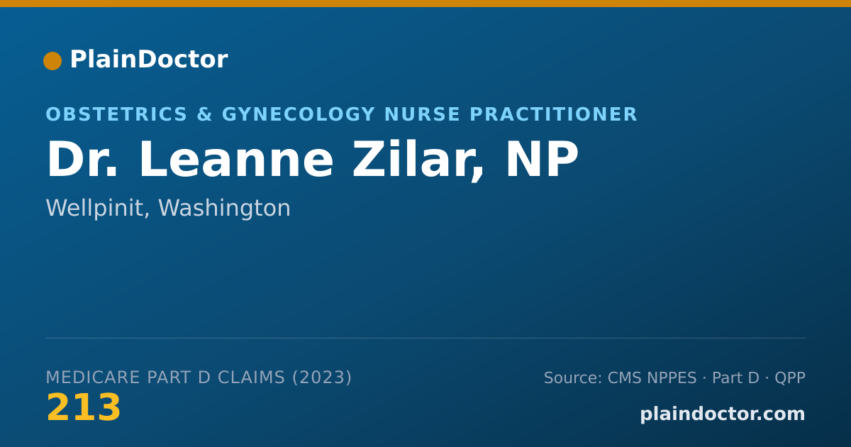 Shareable card for Leanne Zilar, NP - Obstetrics & Gynecology Nurse Practitioner, Wellpinit, WA