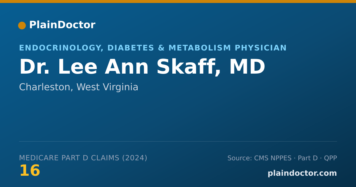 Shareable card for Lee Ann Skaff, MD - Endocrinology, Diabetes & Metabolism Physician, Charleston, WV