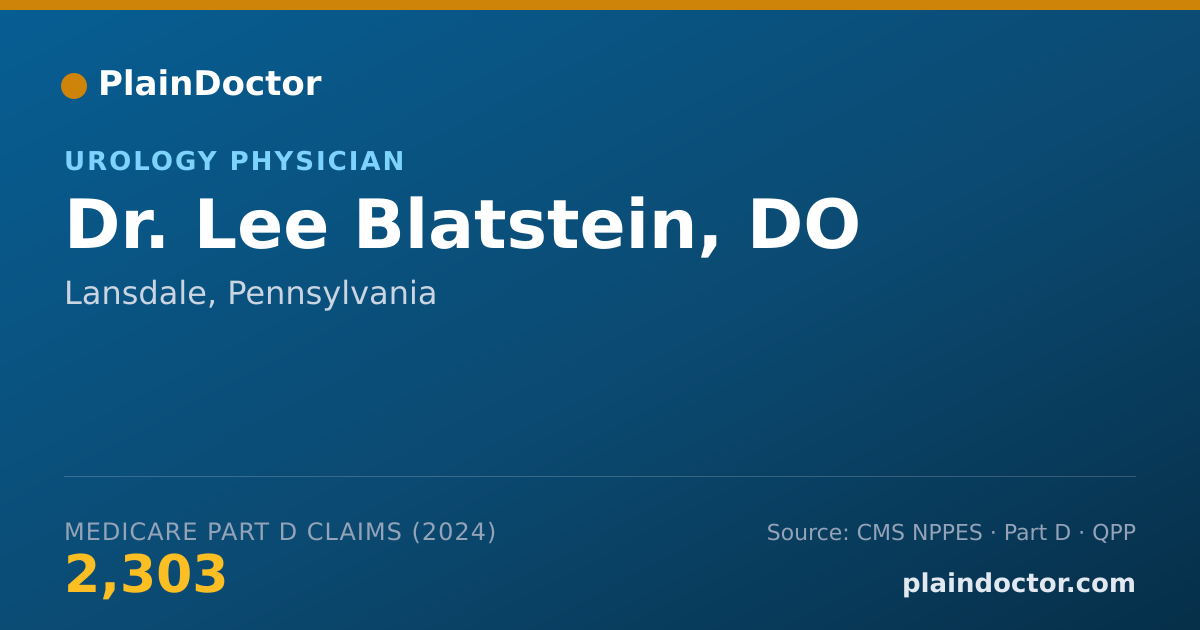 Shareable card for Lee Blatstein, DO - Urology Physician, Lansdale, PA