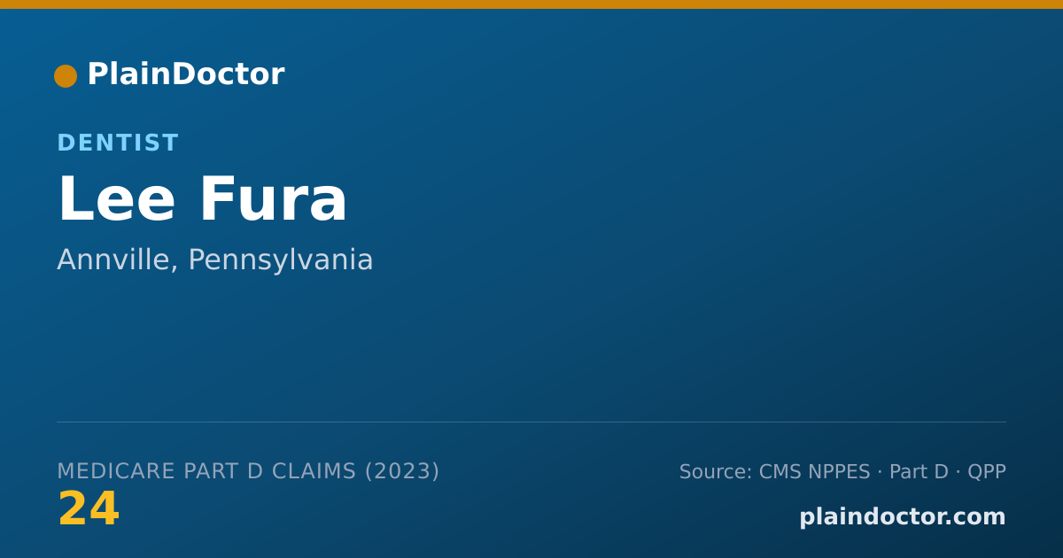 Shareable card for Lee Fura - Dentist, Annville, PA