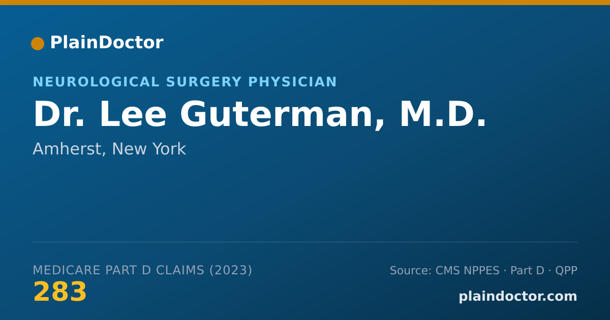 Shareable card for Lee Guterman, M.D. - Neurological Surgery Physician, Amherst, NY