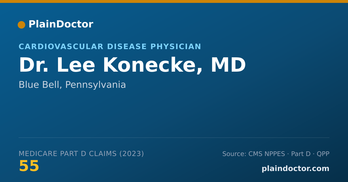 Shareable card for Lee Konecke, MD - Cardiovascular Disease Physician, Blue Bell, PA