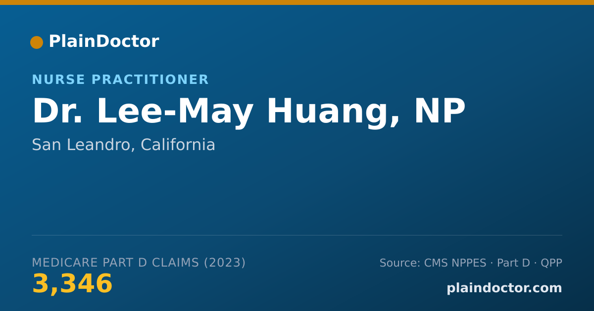 Shareable card for Lee-May Huang, NP - Nurse Practitioner, San Leandro, CA