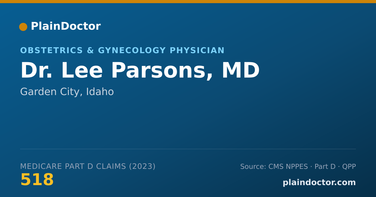 Shareable card for Lee Parsons, MD - Obstetrics & Gynecology Physician, Garden City, ID