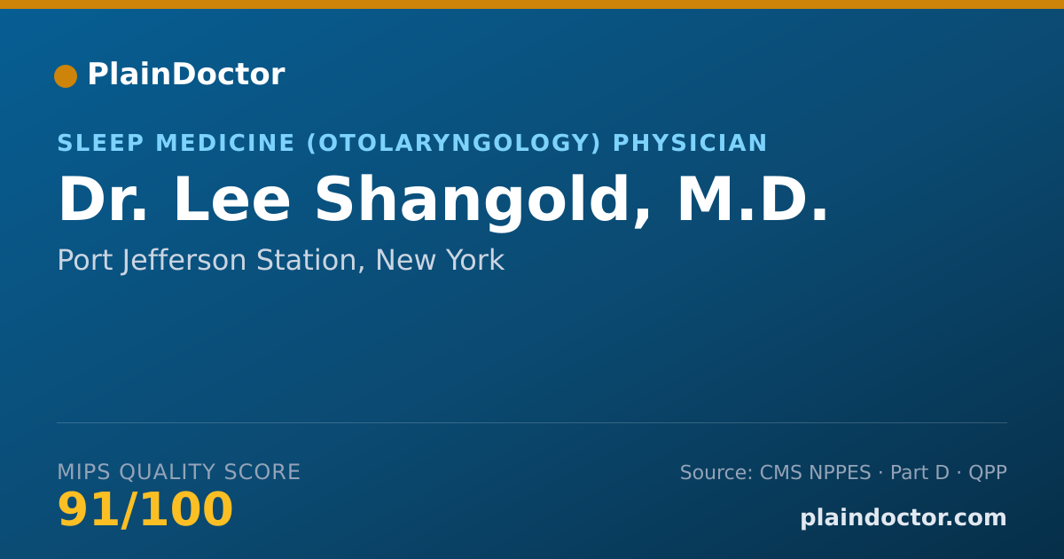 Shareable card for Lee Shangold, M.D. - Otolaryngology Physician, Port Jefferson Station, NY